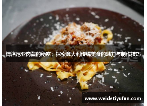 博洛尼亚肉酱的秘密：探索意大利传统美食的魅力与制作技巧