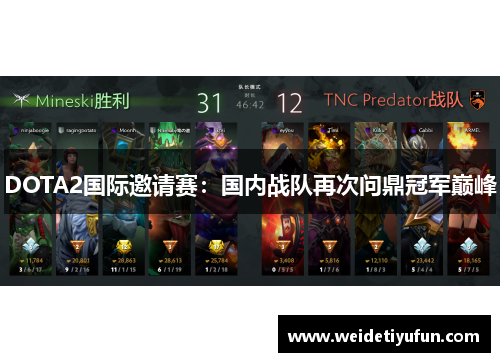 DOTA2国际邀请赛：国内战队再次问鼎冠军巅峰